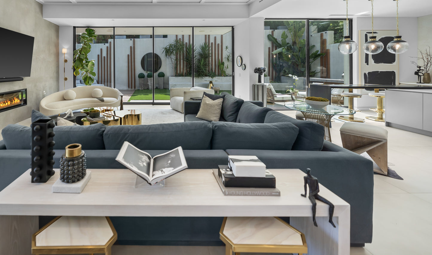 Kate And Luca Coffee Table Set in Gold