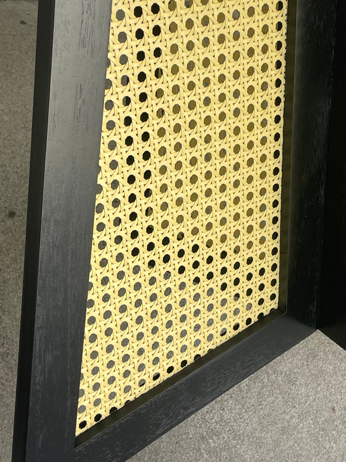 Shia Cane Square Black End Table