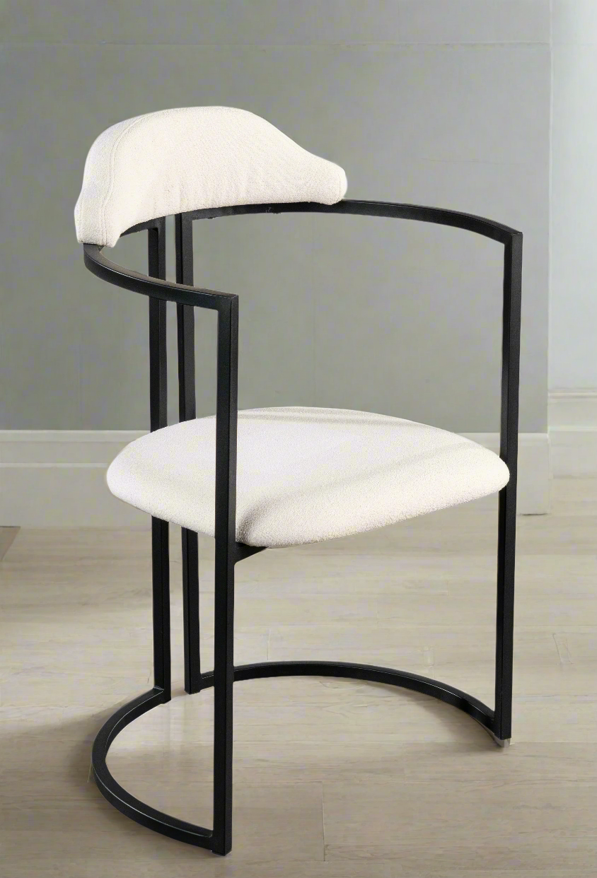 boucle dining chair
