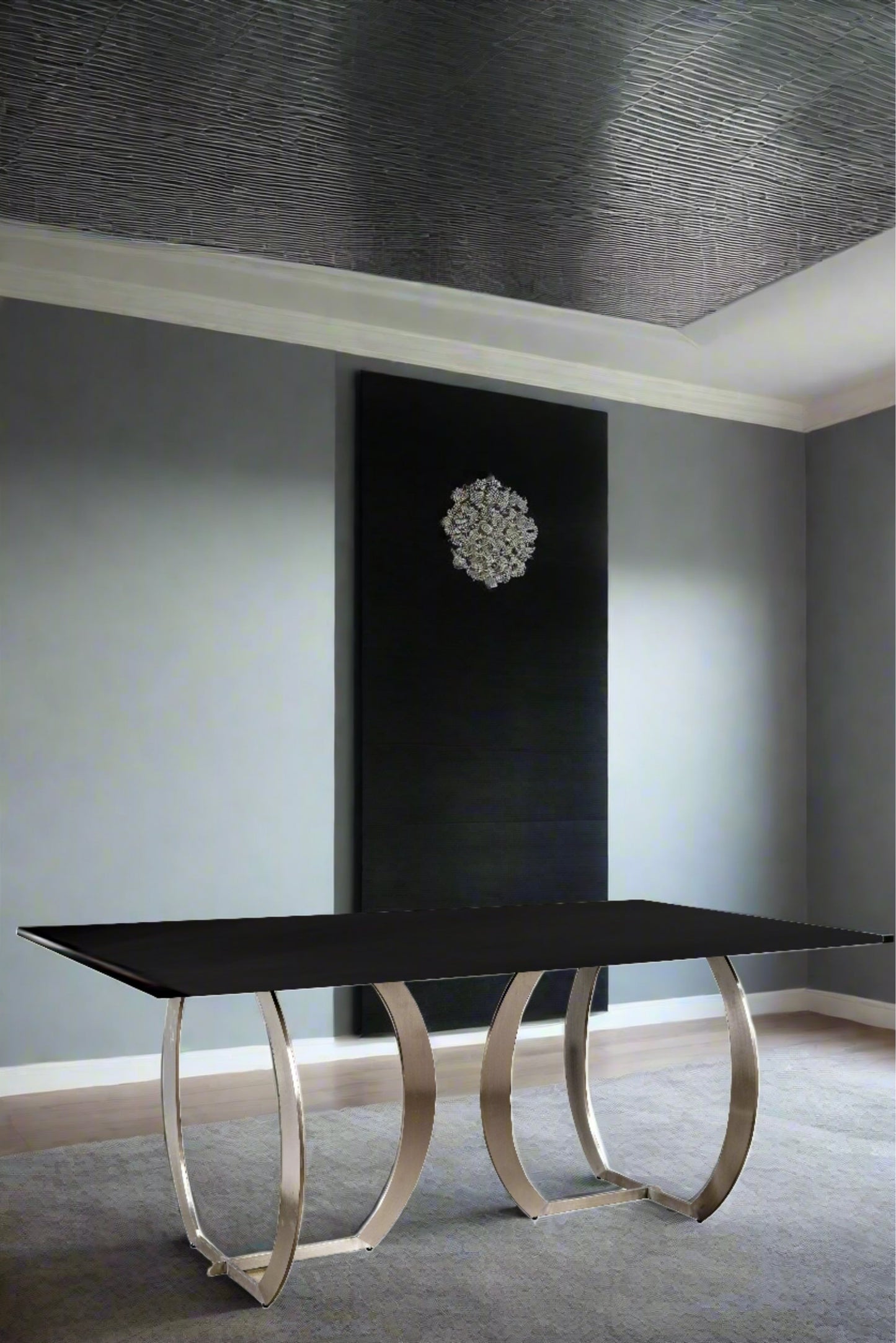 chrome dining table