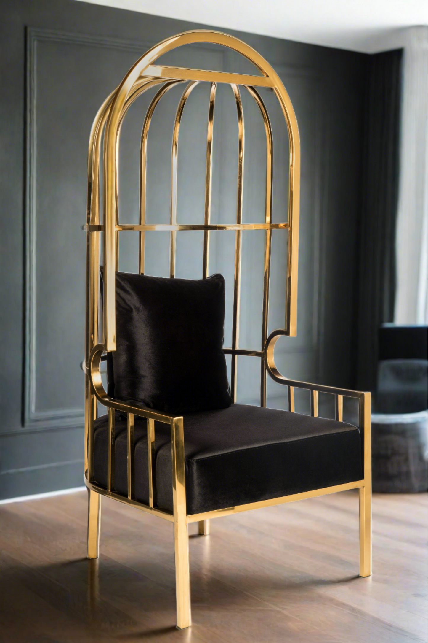 gold tall balloon chair event chair wedding chair statement chair