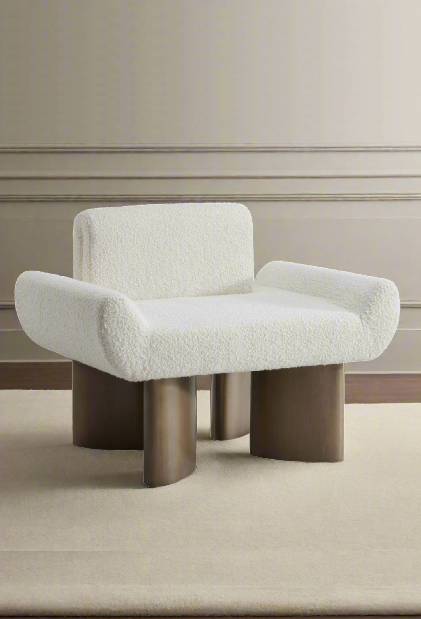 shearling accent chair