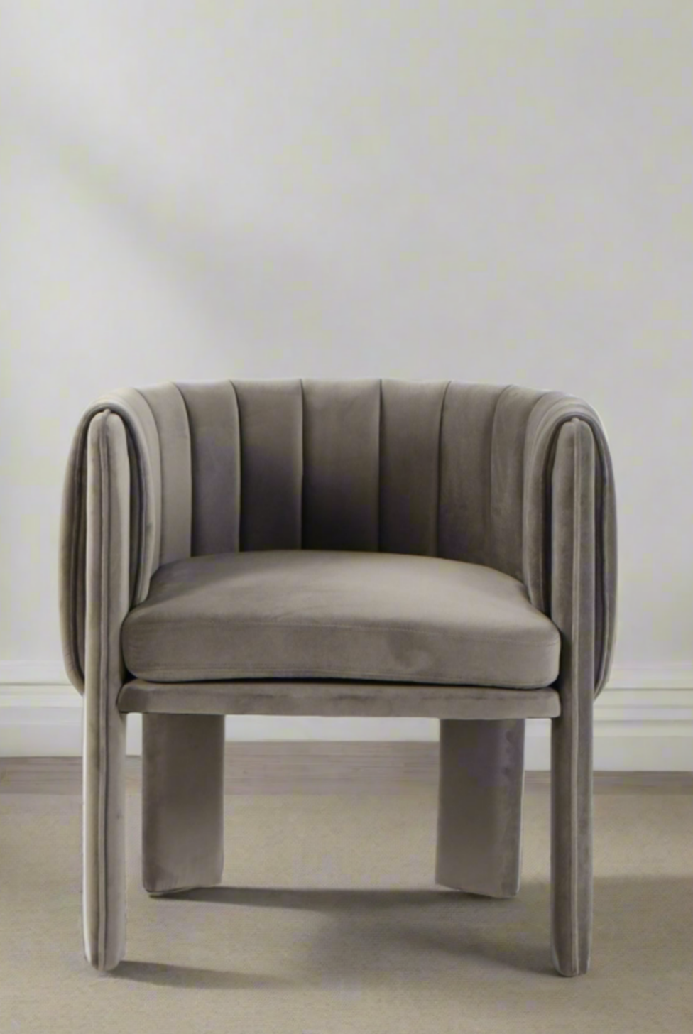 gray upholstered dining chair
