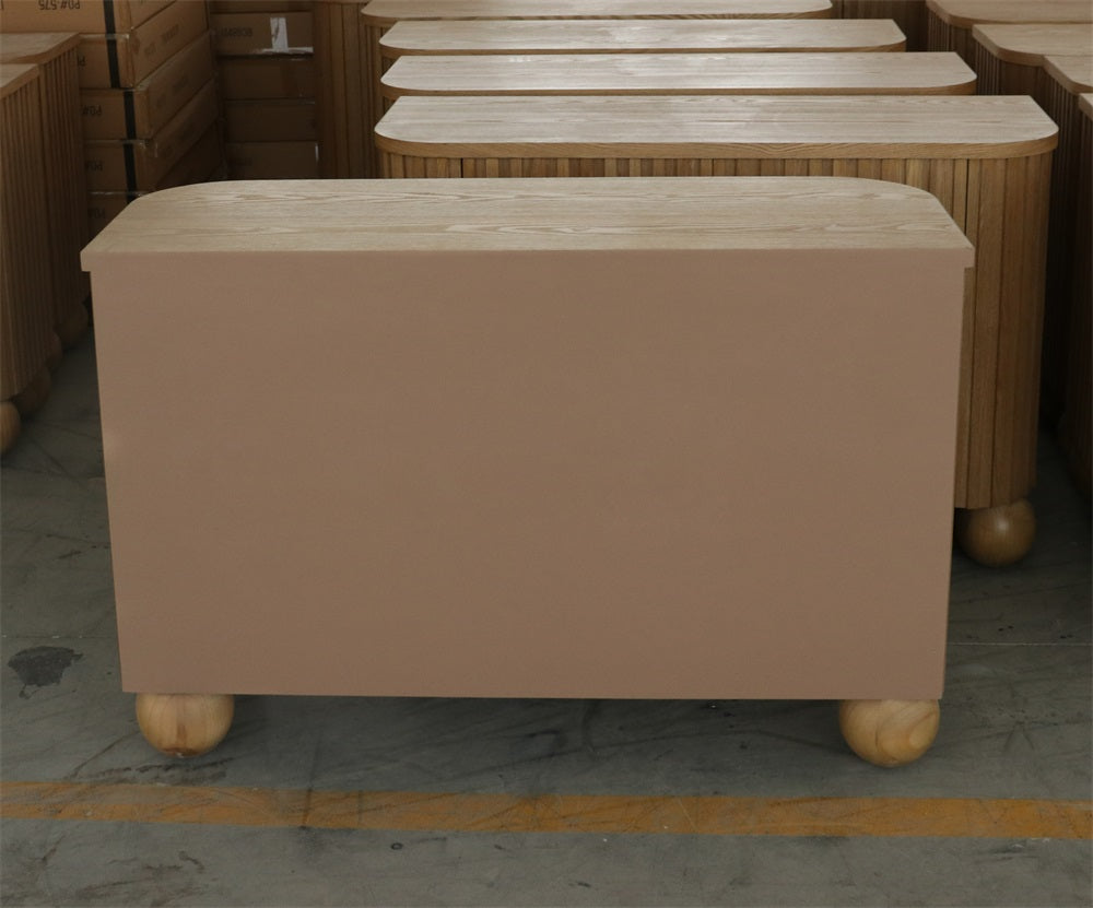 Lucca Fluted Accent Cabinet with Ball Feet 46.5'' Wide