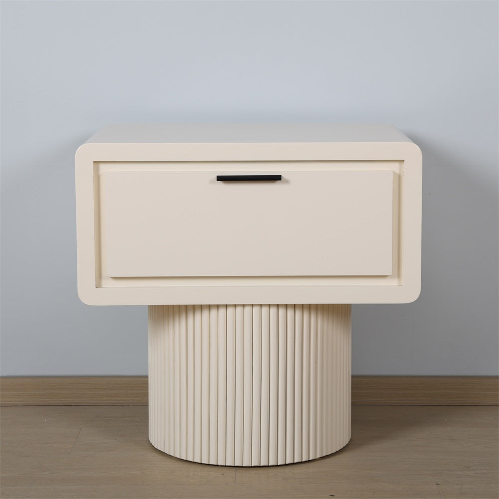 beige side table