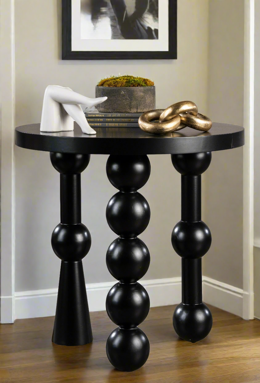 table with ball feet