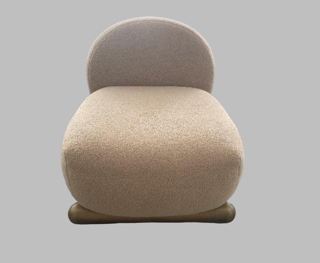modern boucle lounge chair