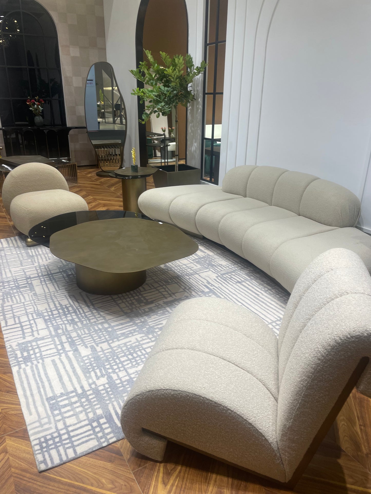 brushed brass table