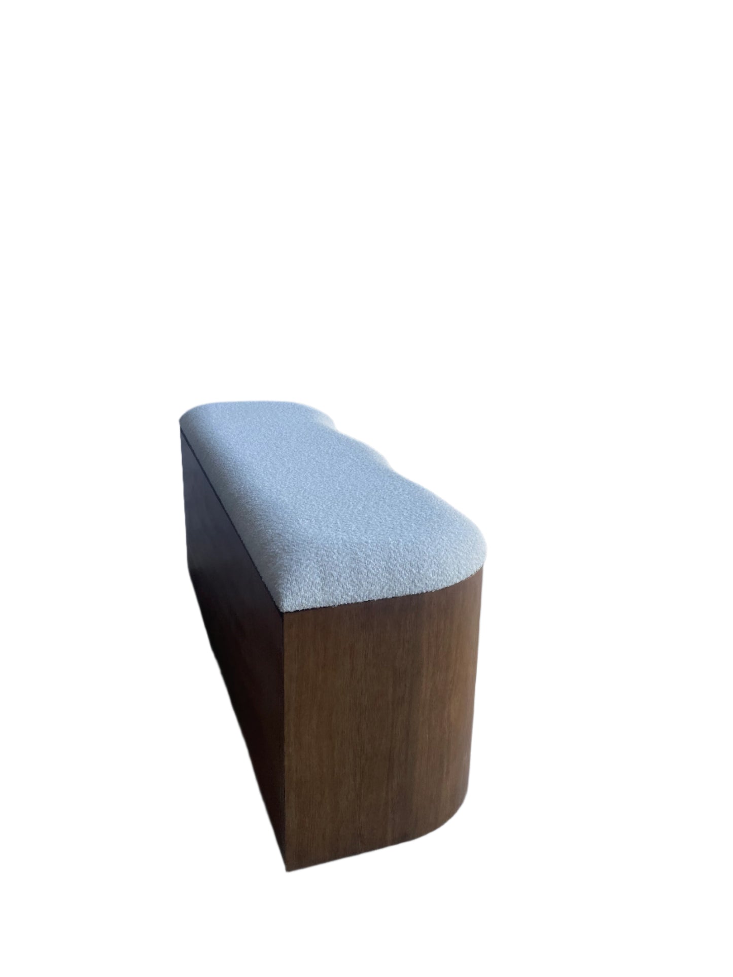 curved wood bench