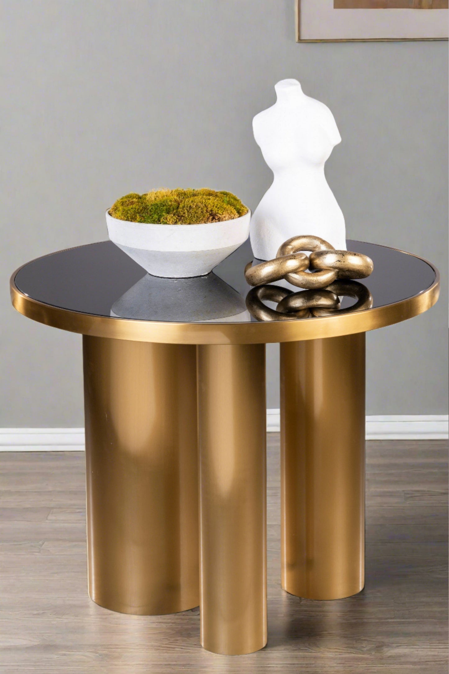 gold side table