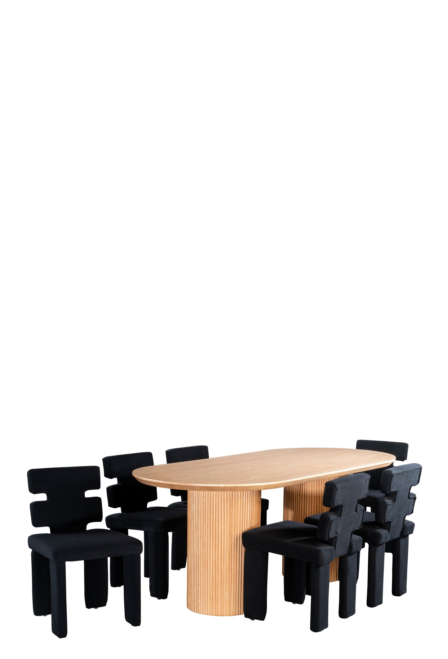 contemporary oval dining table