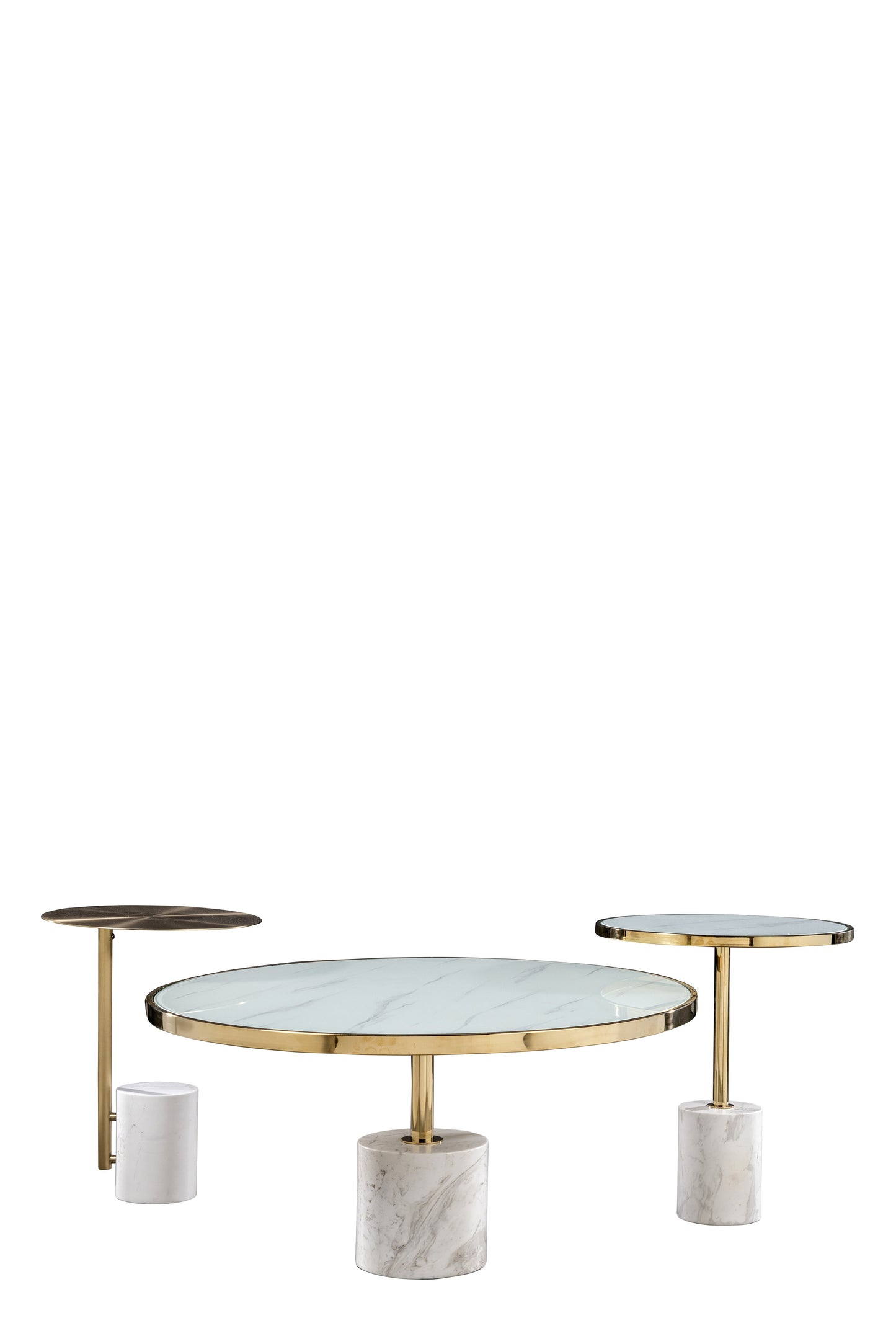 white marble side tables
