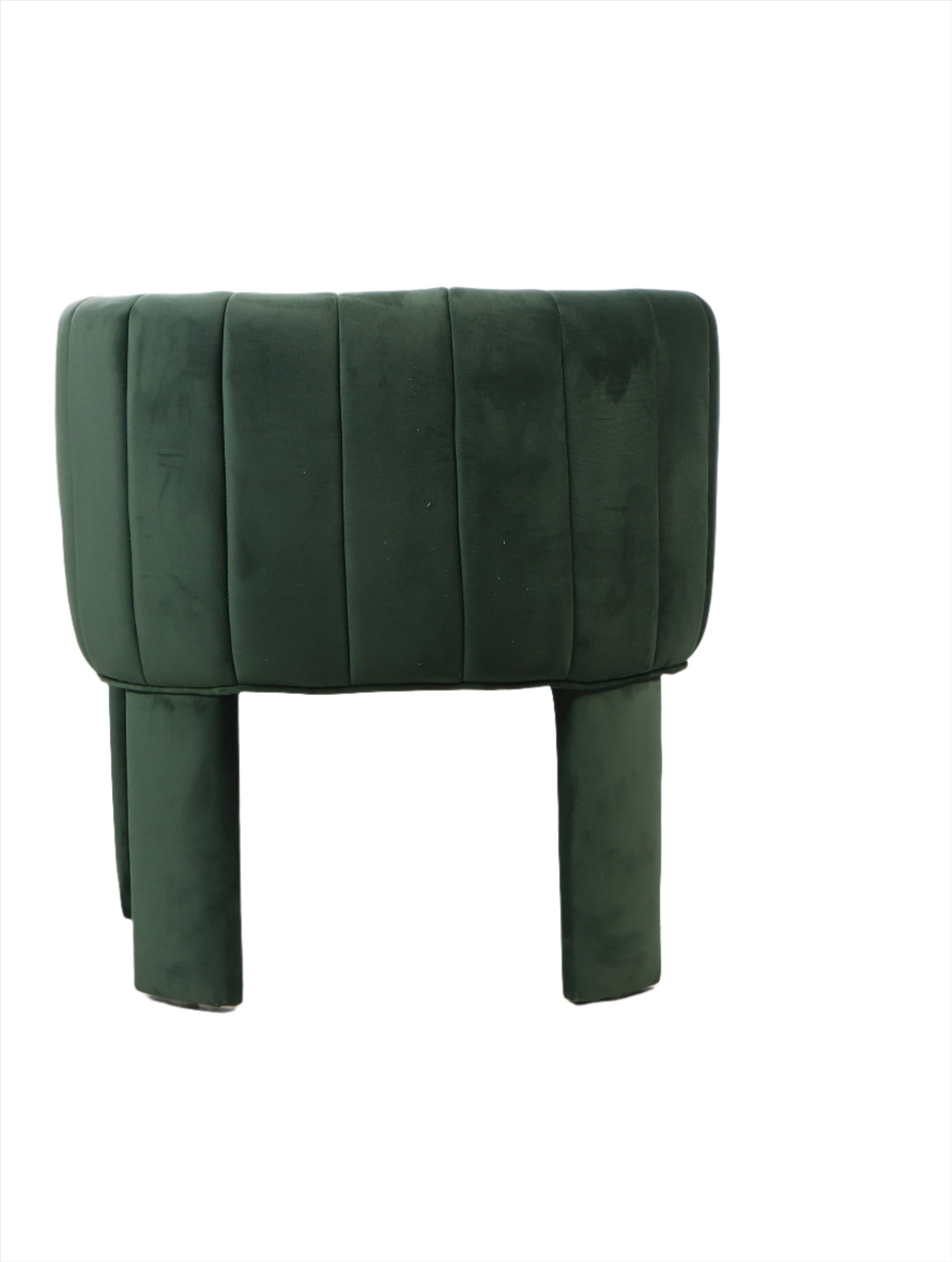 Olivia Channel Tufted Armchair Barrel Chair in Green
