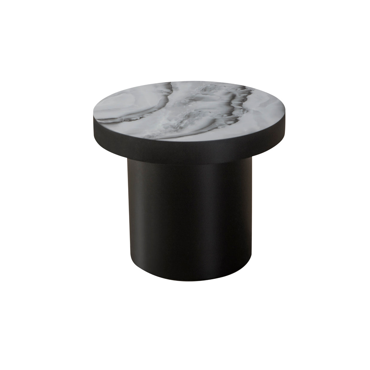 Trio Bunching Coffee Table Set in Black and White