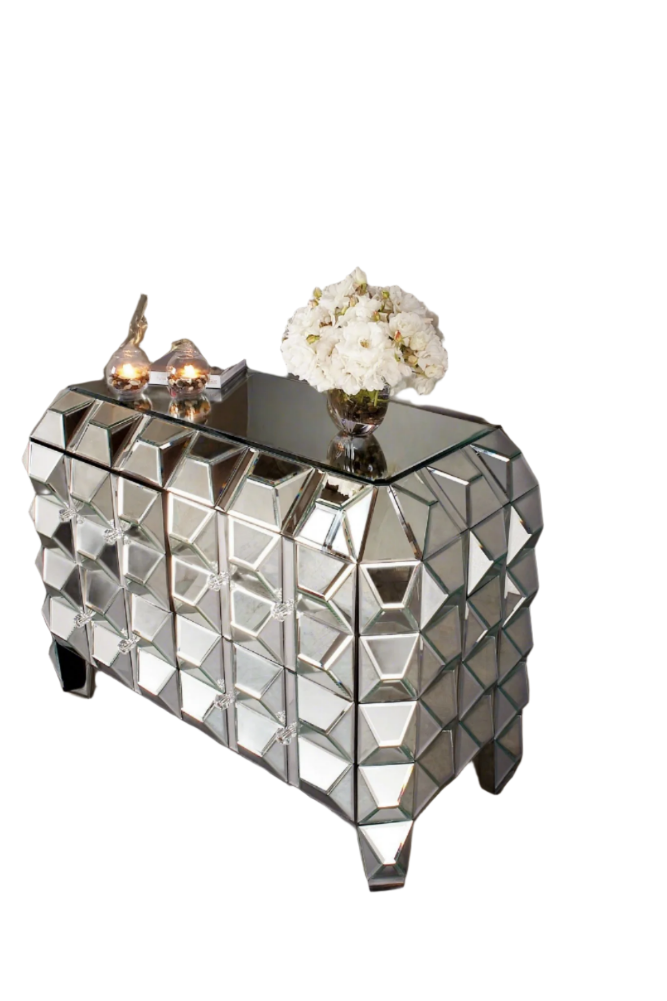 Spike Mirrored Chest Cabinet
