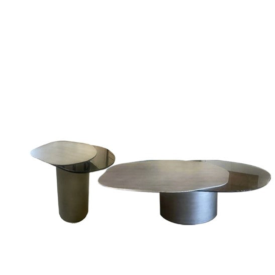 brushed silver tables