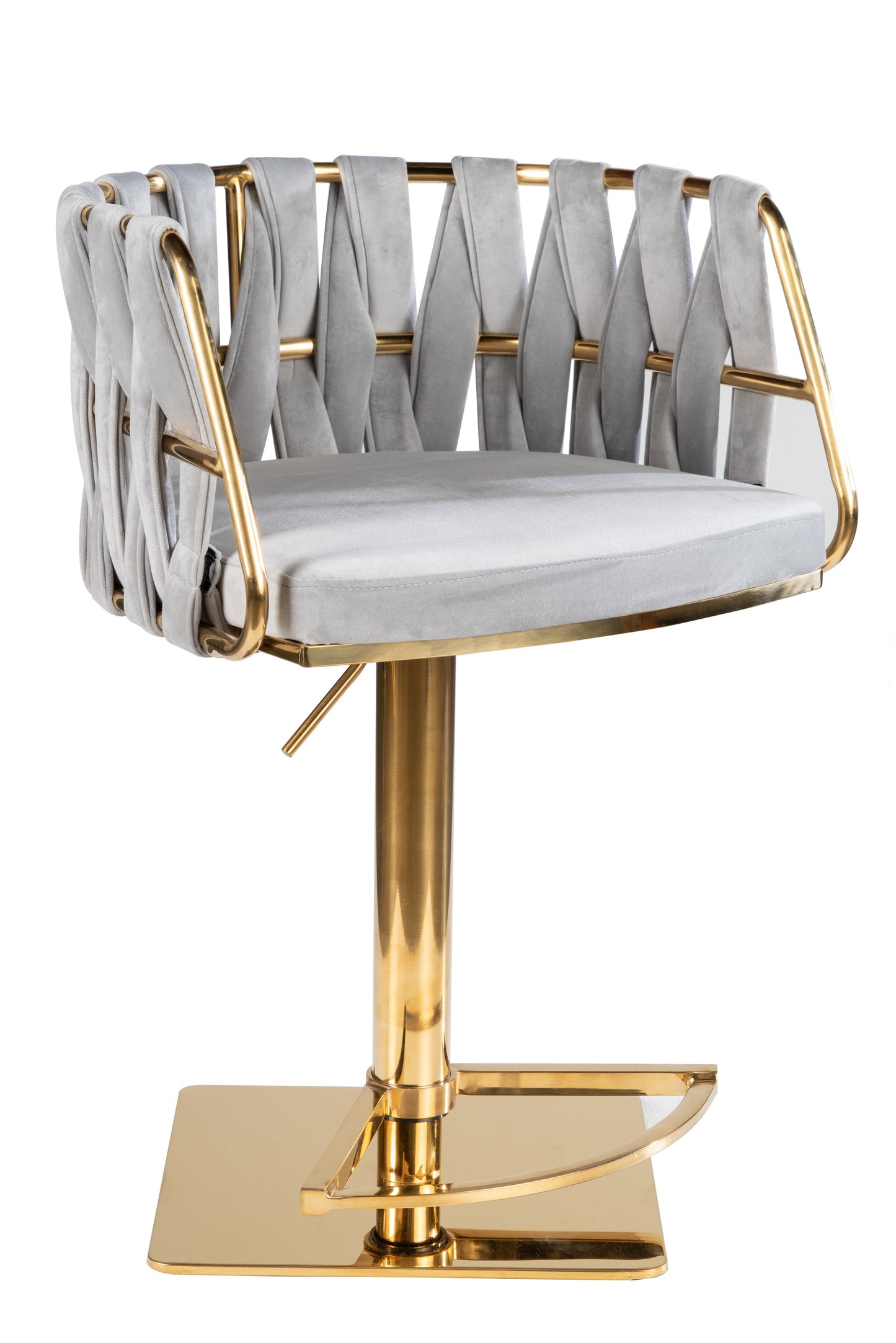 grey velvet bar stools