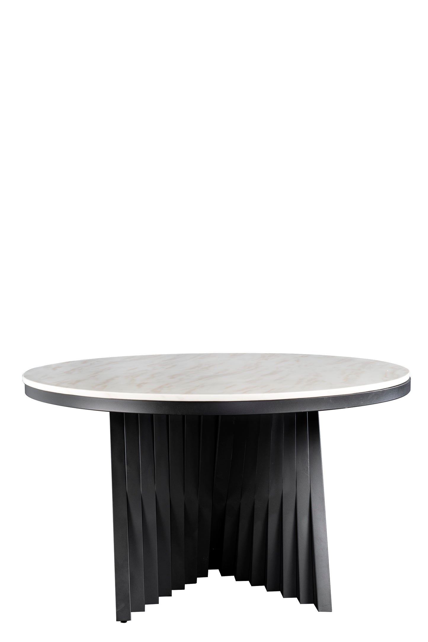 Waterfall Marble Top Dining Table for 6 in Black