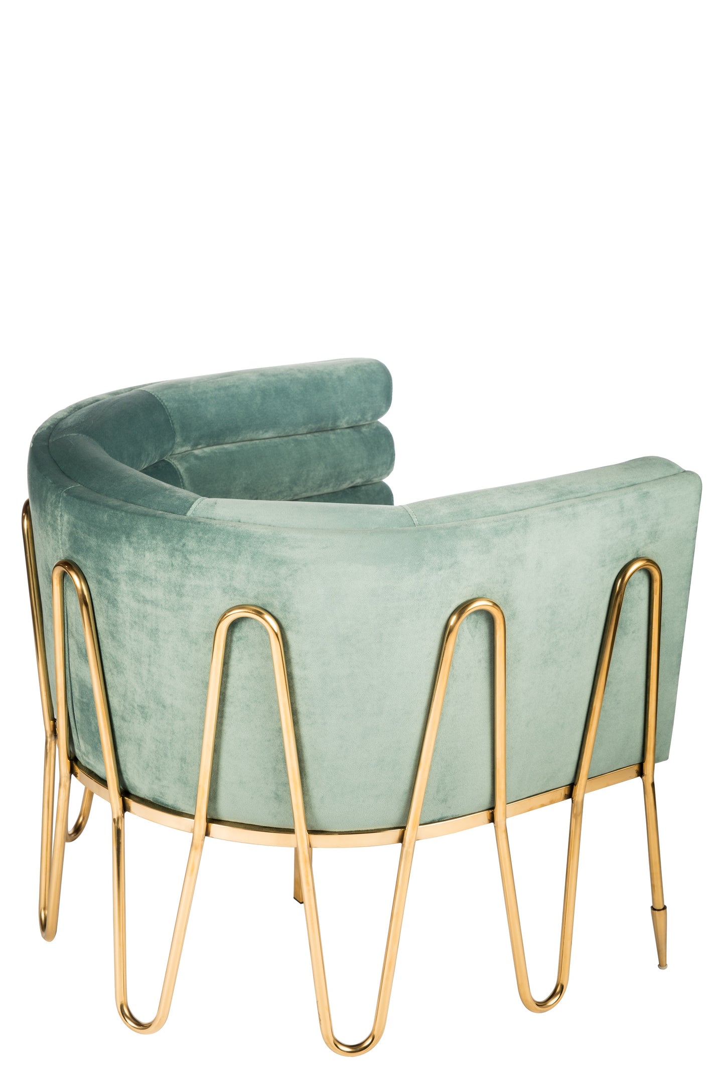 Alexa Green Velvet Barrel Chair