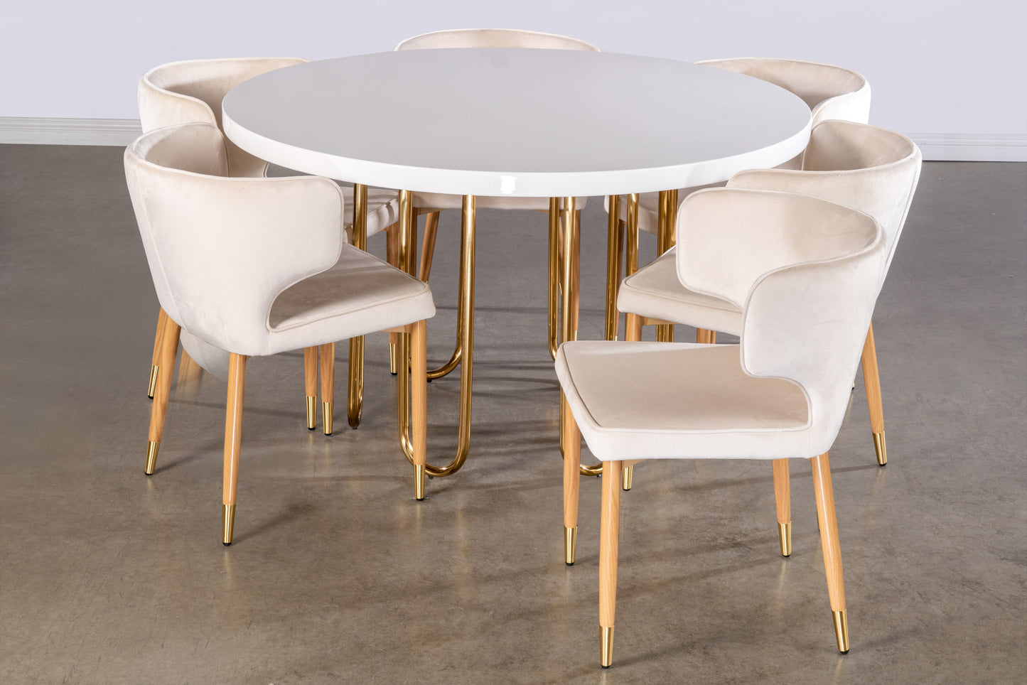 round white dining table set