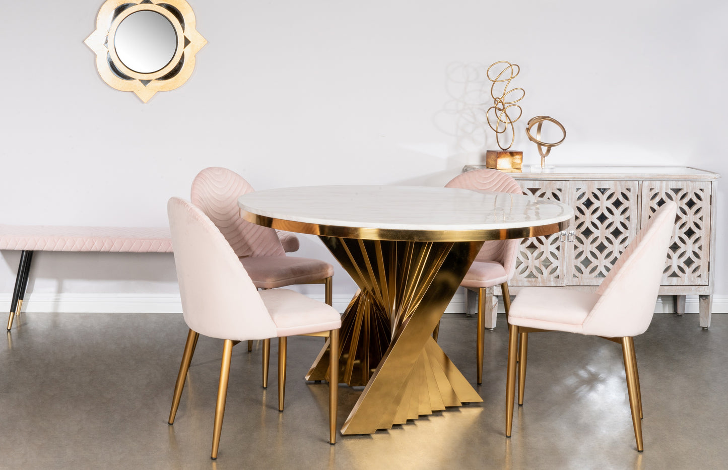 Stacy Mirrored 50"w Buffet