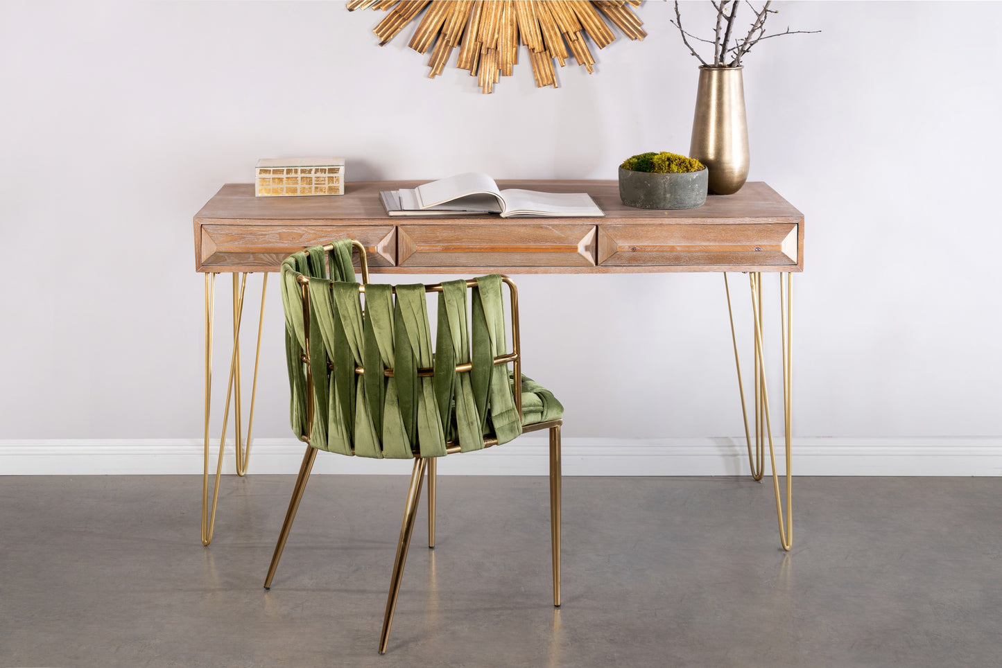 home office wall desk with drawers