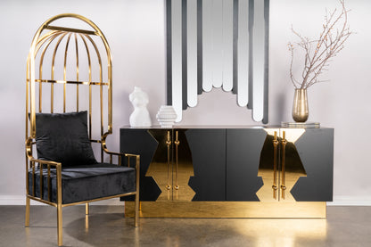 Callista Sideboard in Black and Gold