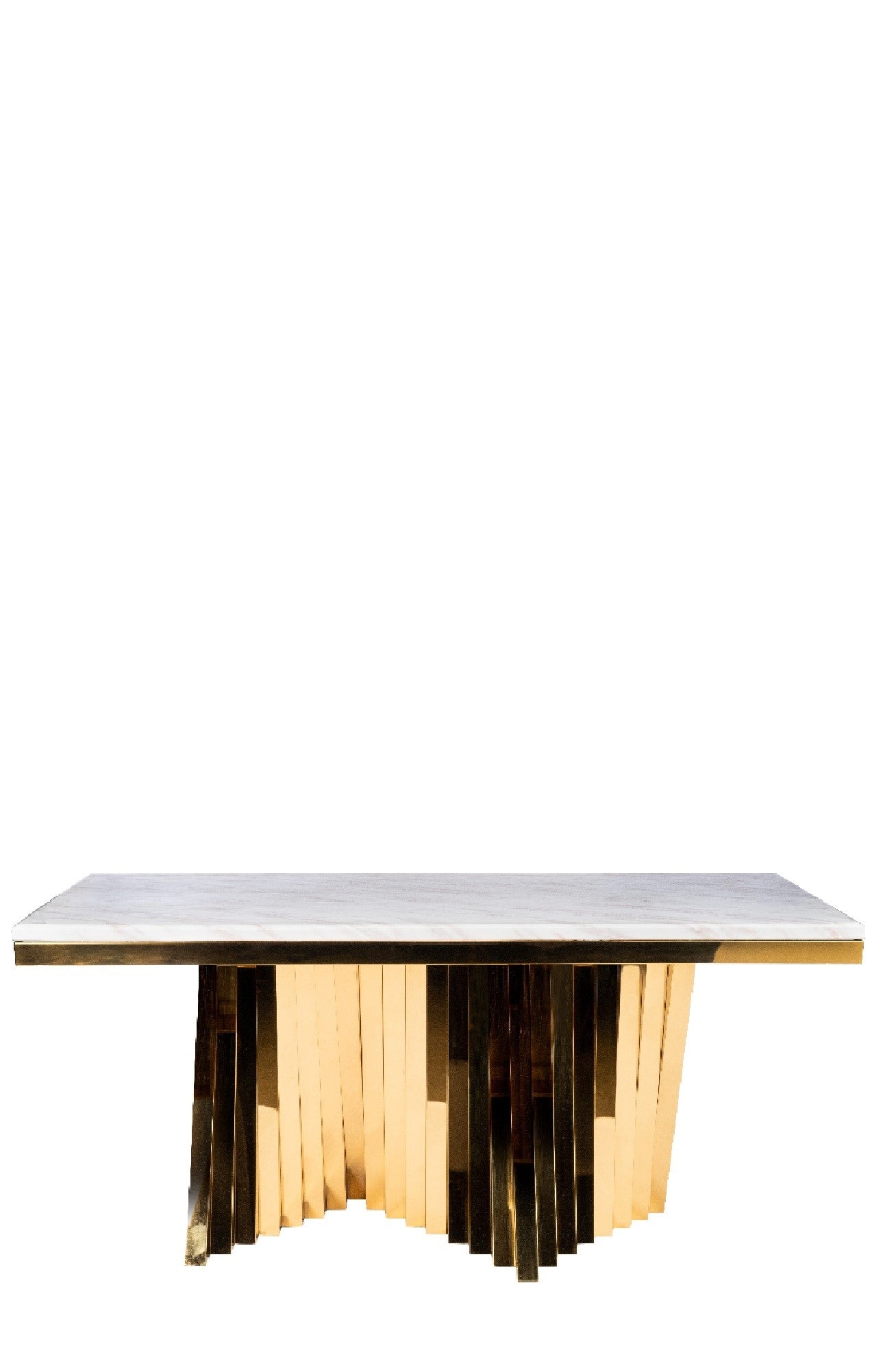 Waterfall Rectangular Marble Top Dining Table