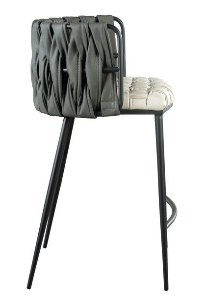 Milano Counter Chair in Gray and White