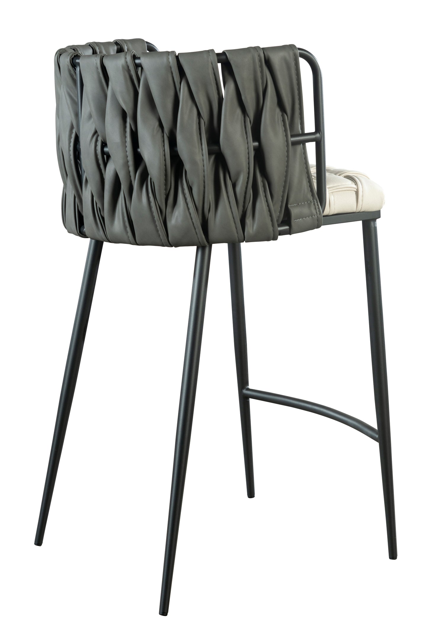 Milano Counter Chair in Gray and White