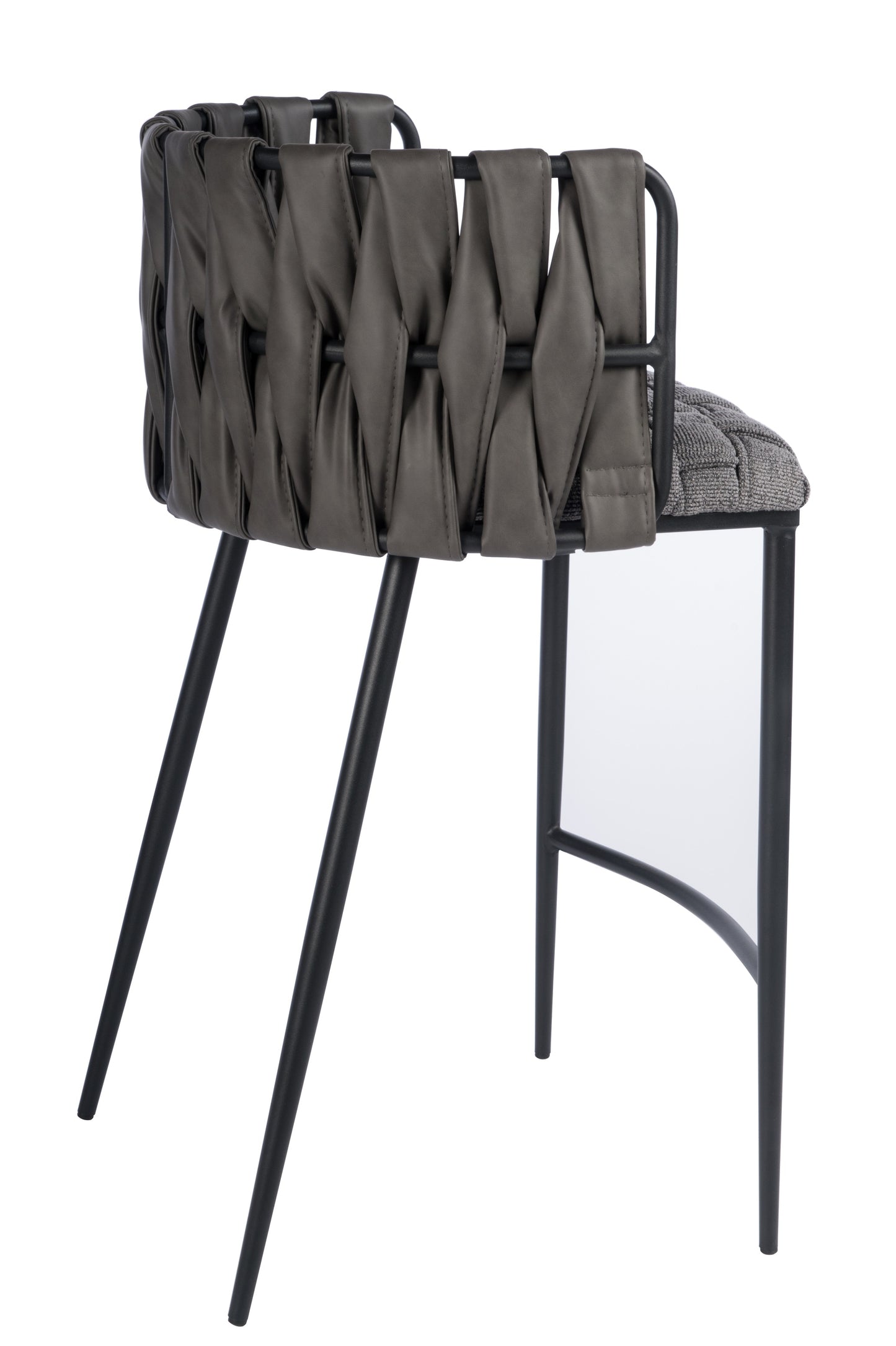 gray and black kitchen stools