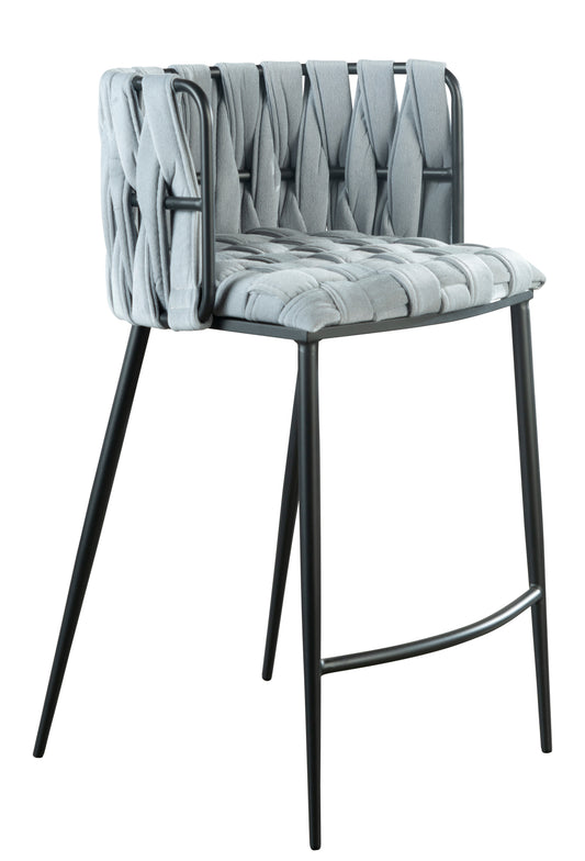 Milano Counter Chair in Gray Stripe