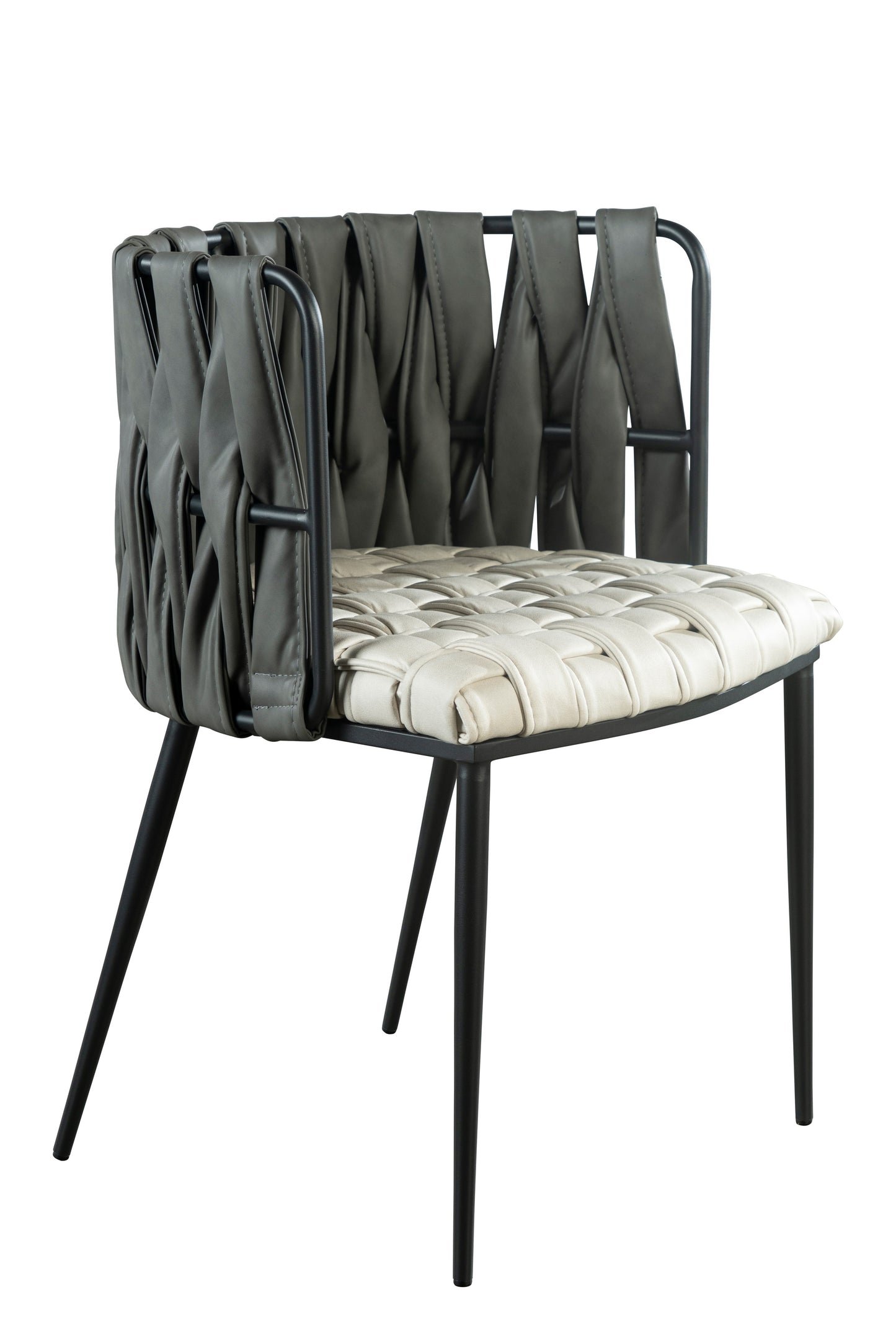 Milano Dining Chair in Gray and White