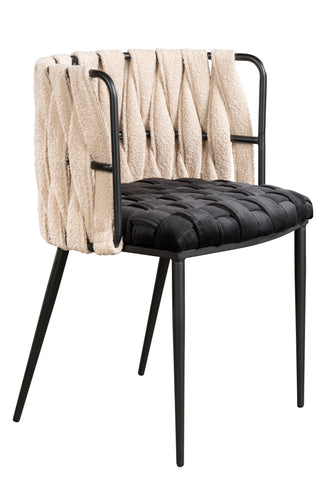 Milano Dining Chair in Black and White-PRE-ORDER