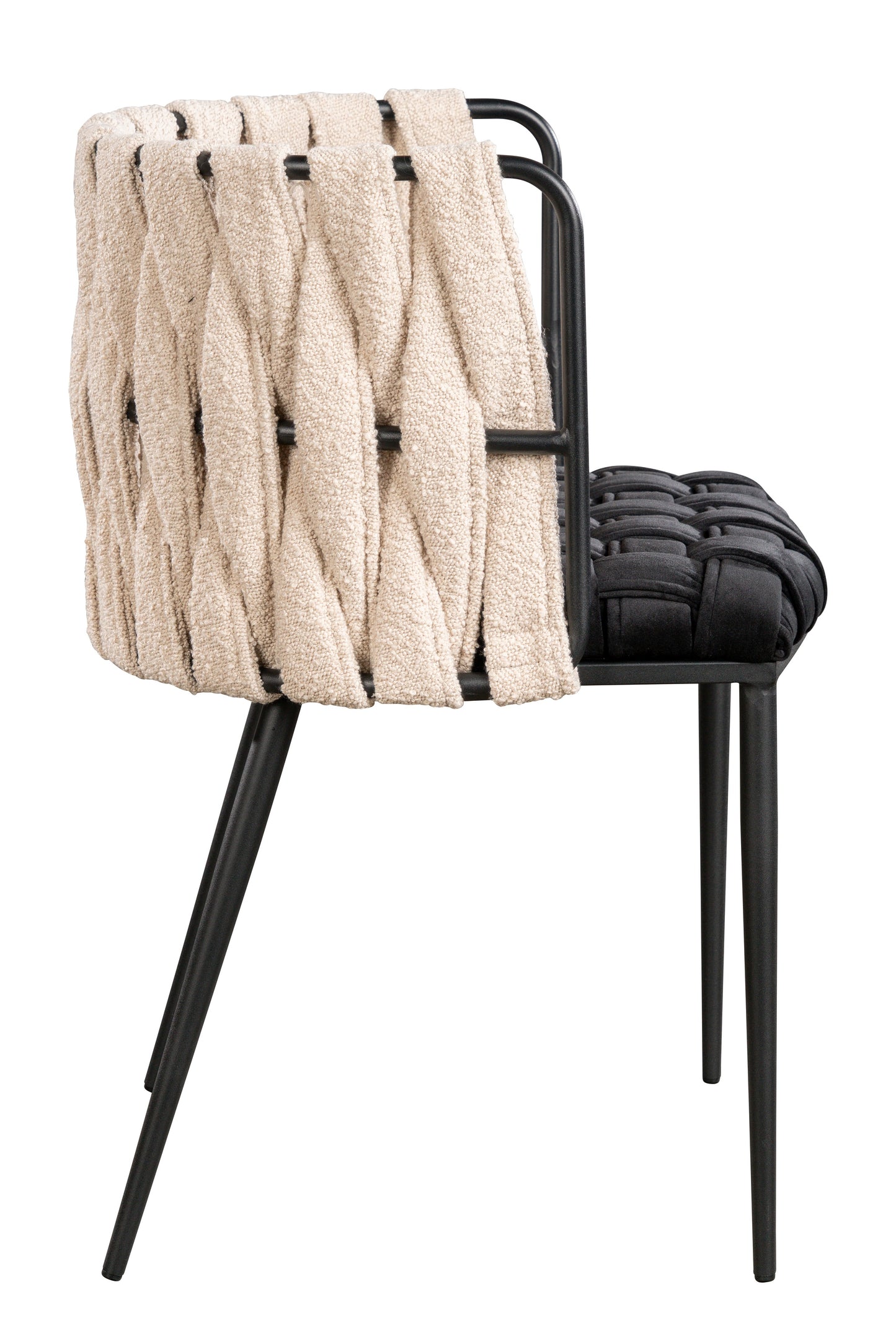 Milano Dining Chair in Black and White