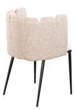 Marbella  Boucle Dining Chair in Off white