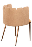 Marbella Boucle Dining Chair in Camel and Bronze