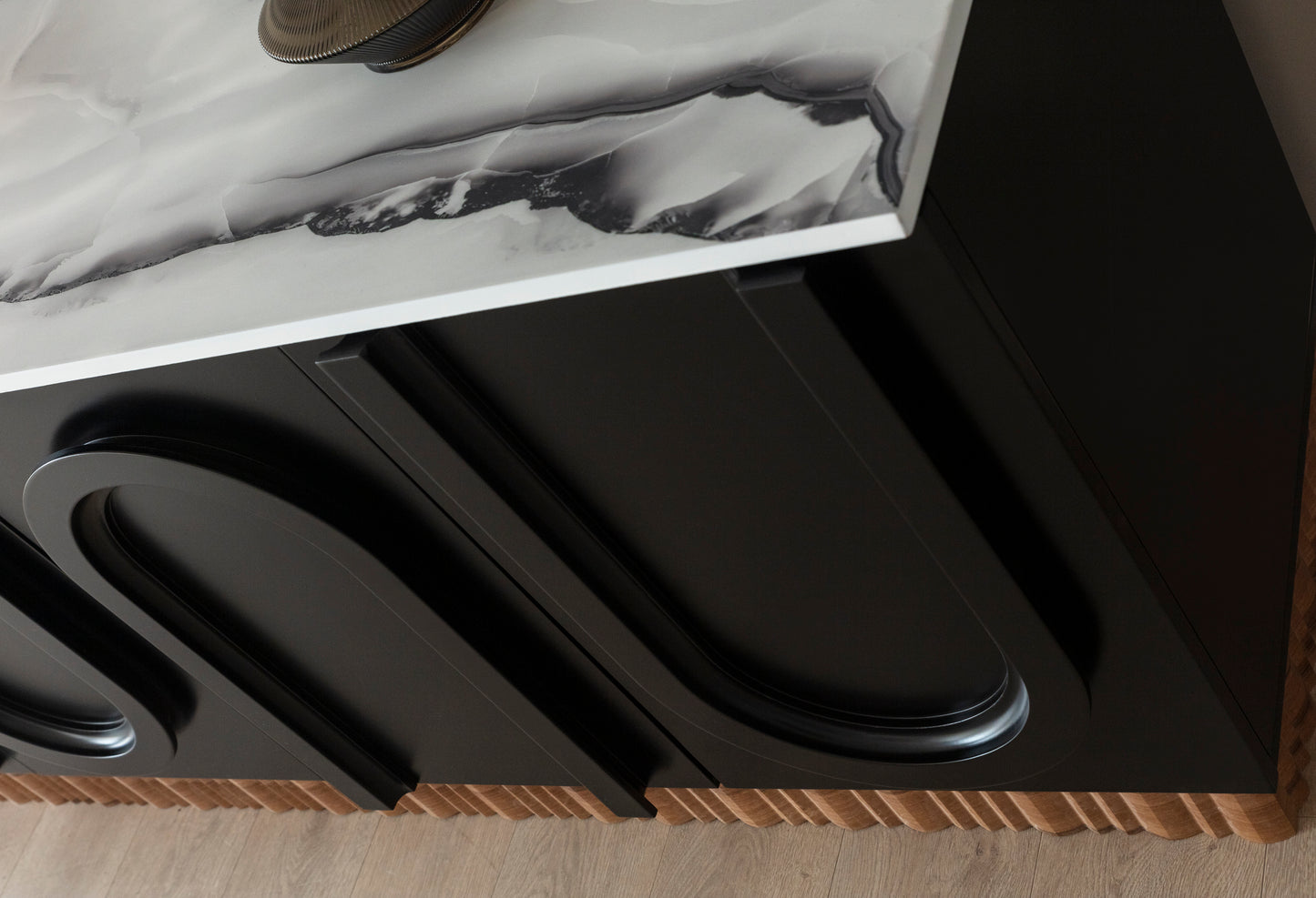 Cara Black and Gold Sideboard