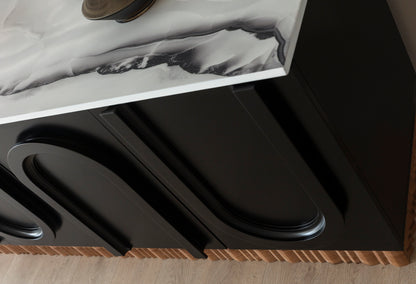 Cara Black and Gold Sideboard