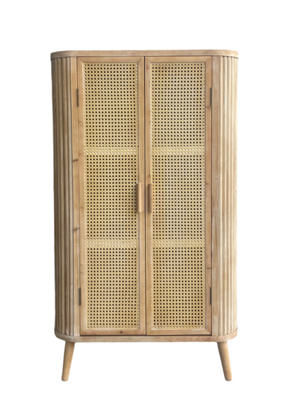 woven rattan cabinet