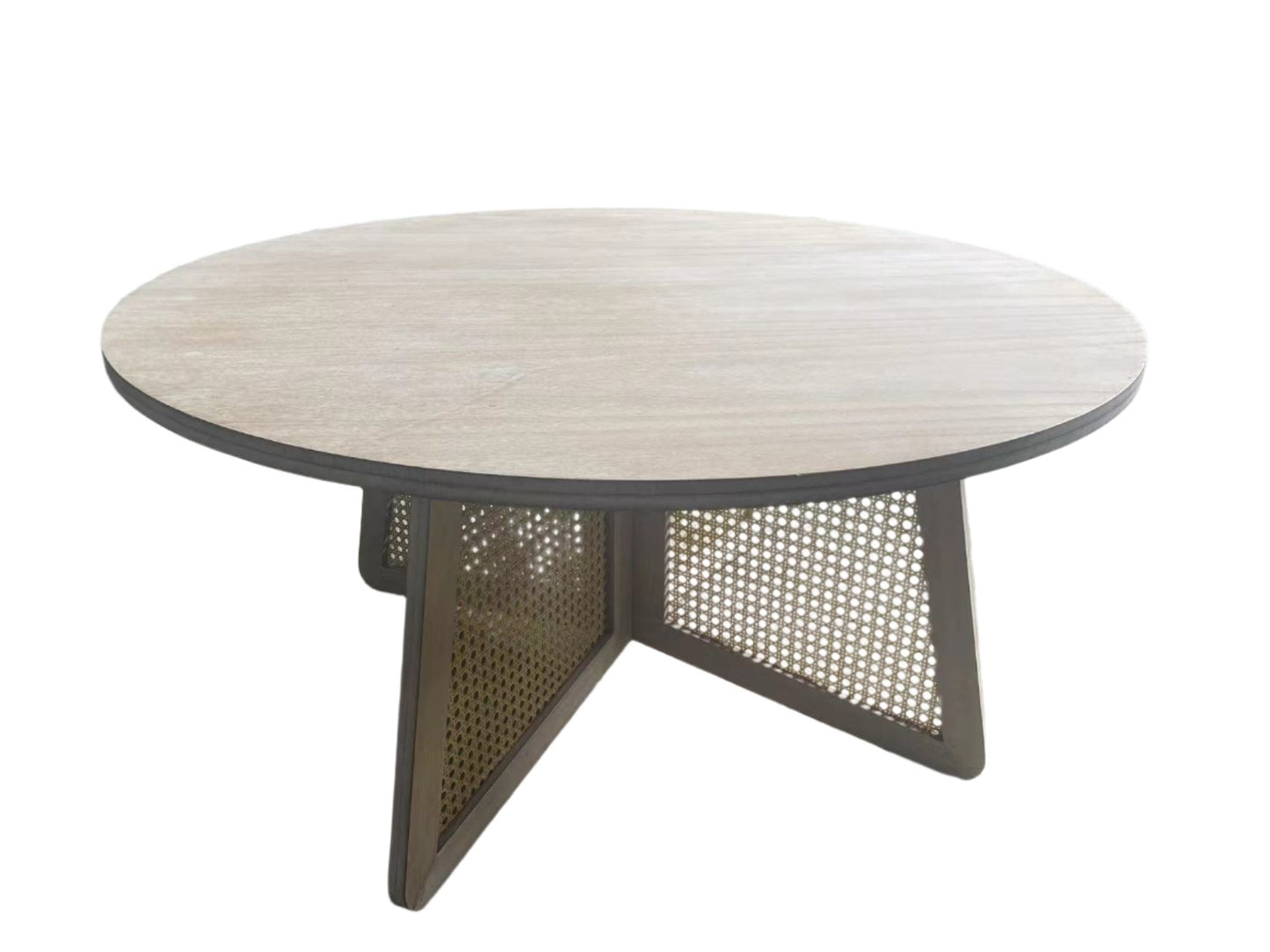 Shia Cane Round Natural Coffee Table