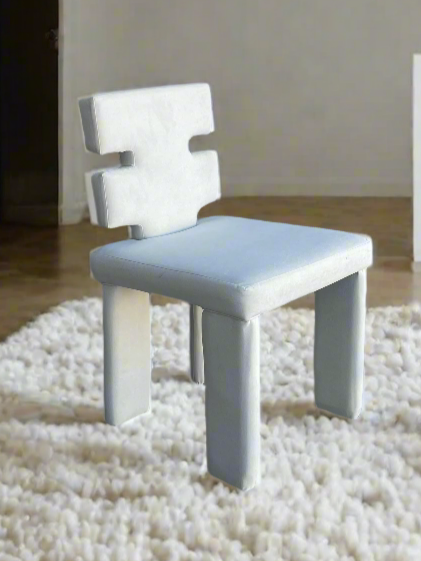 white luxury dining chair