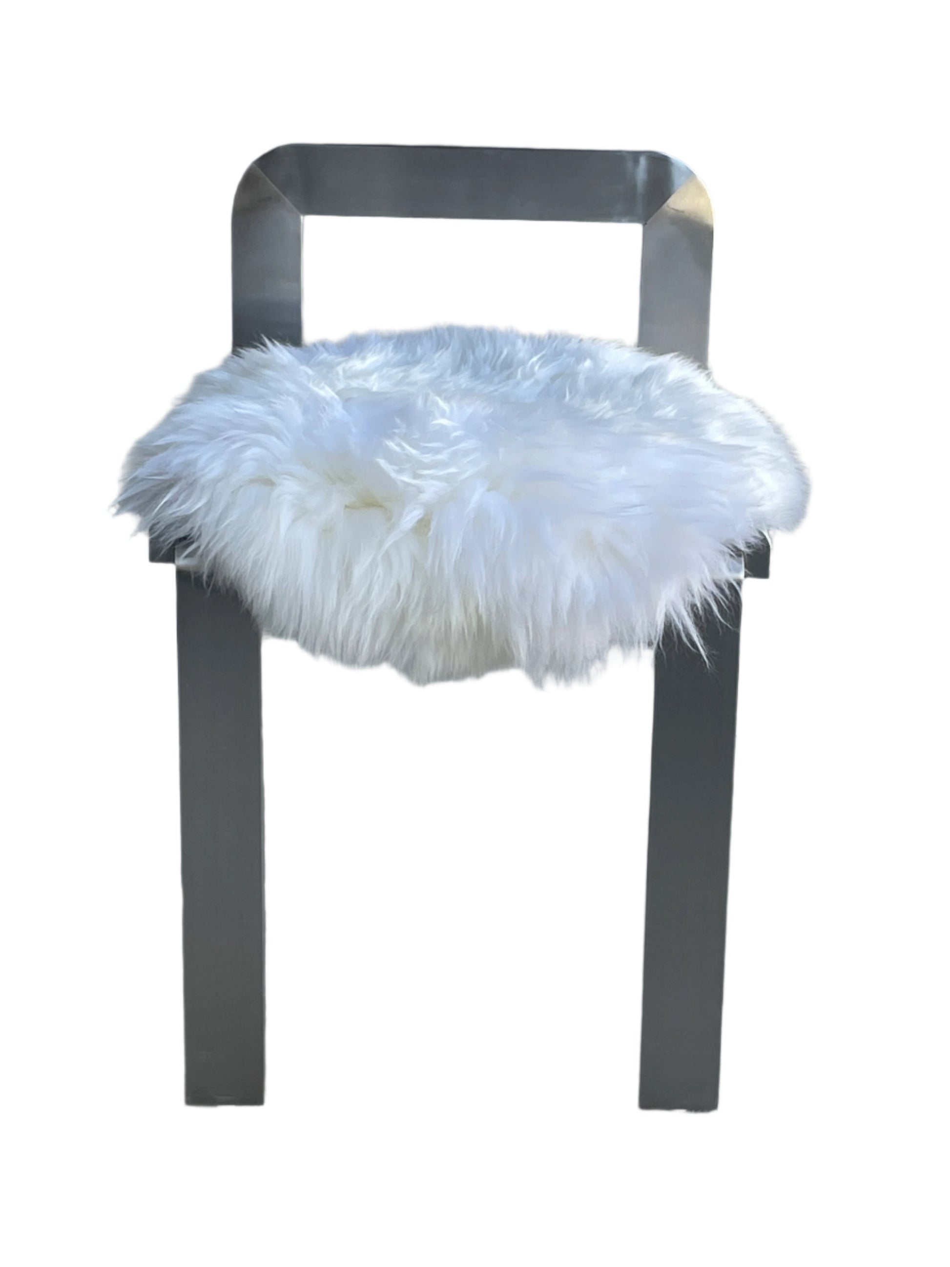 SILVER AND WHITE CHAIR