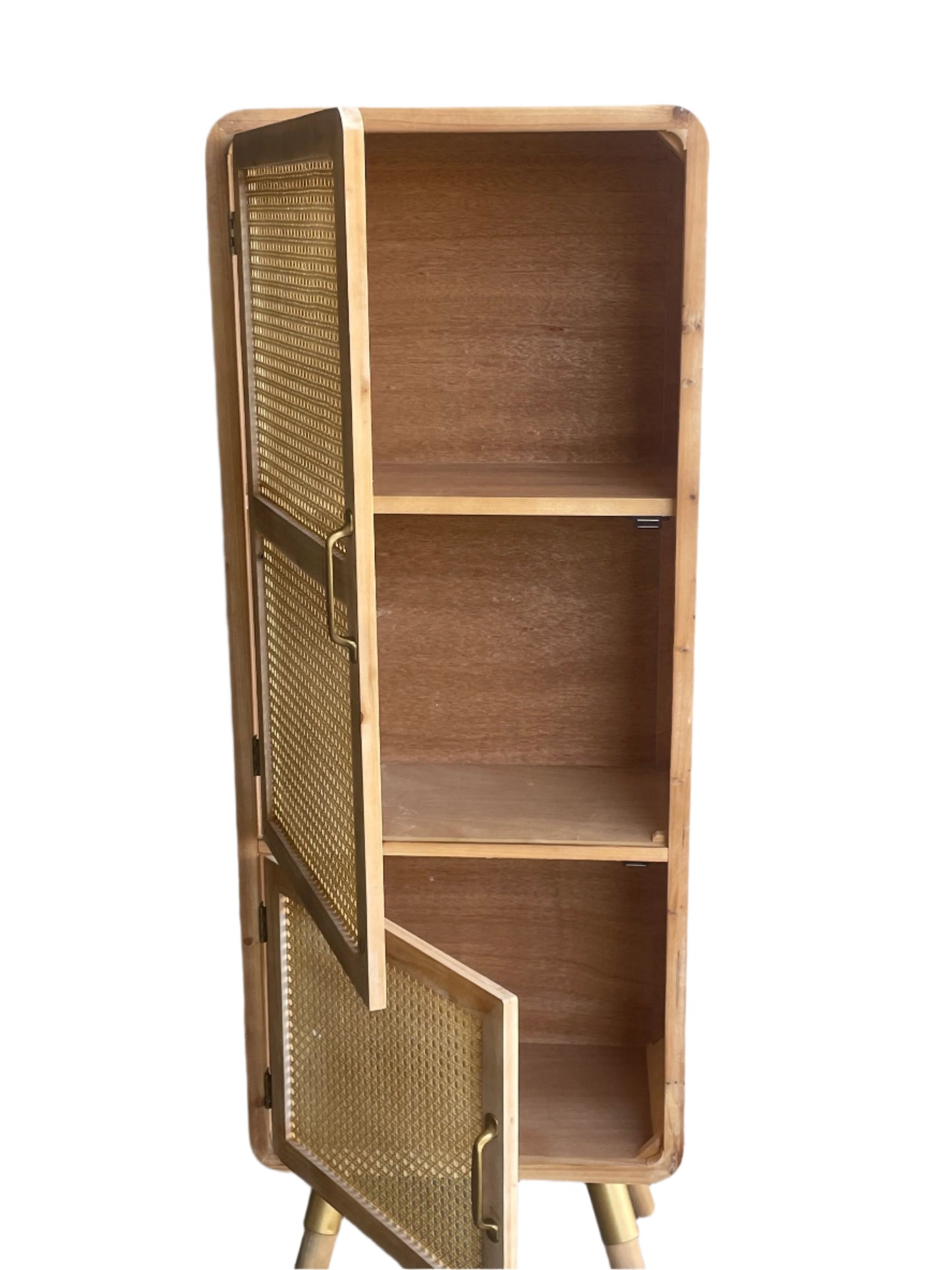 Shia 20"Wide Tall Cane Accent Cabinet
