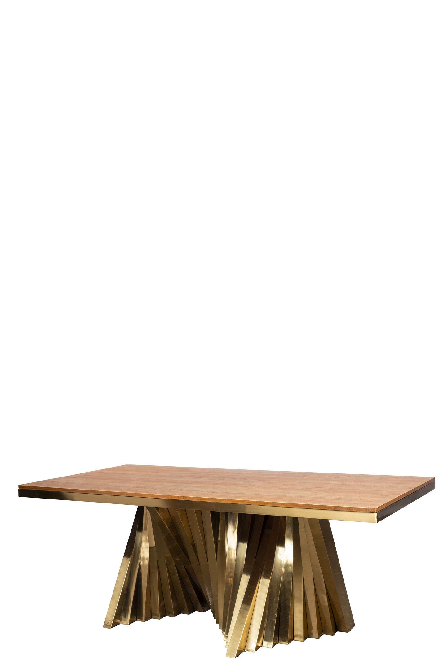 Waterfall Rectangular Wood Top Dining Table