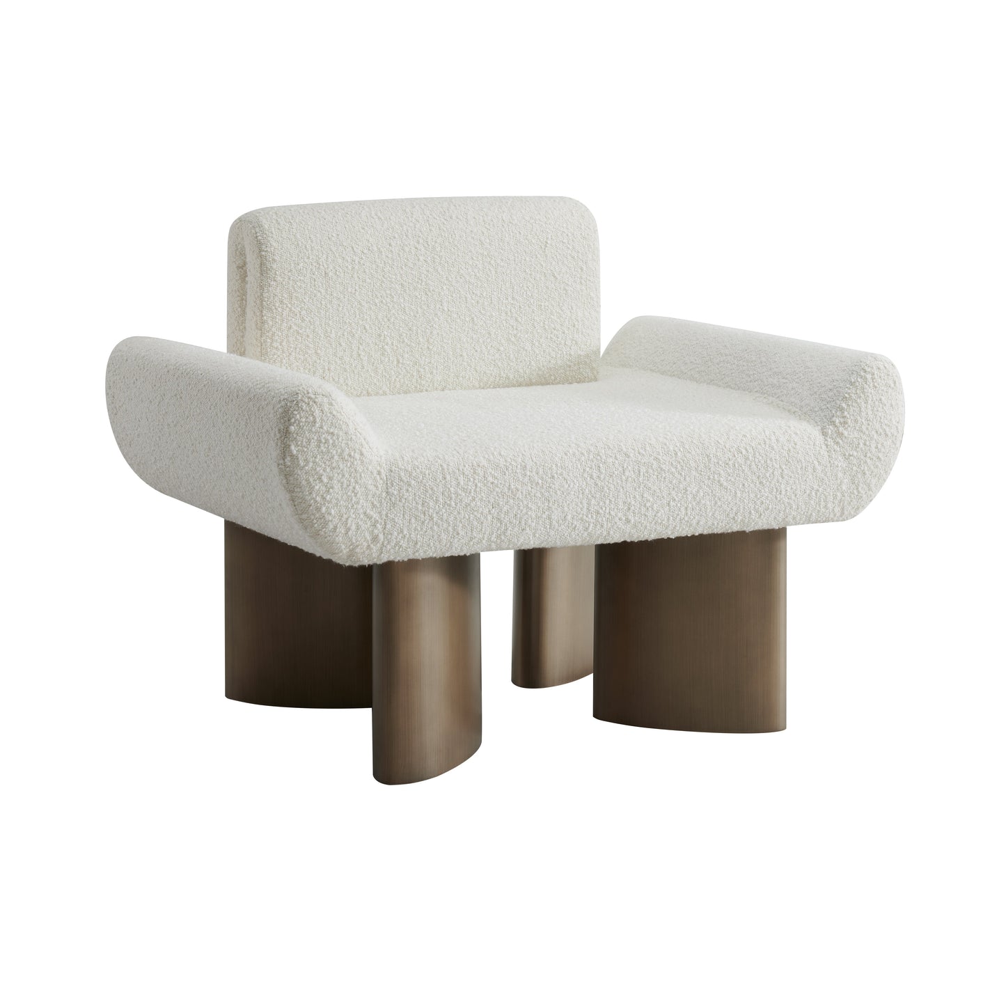 Shearling modern statement unique accent chair