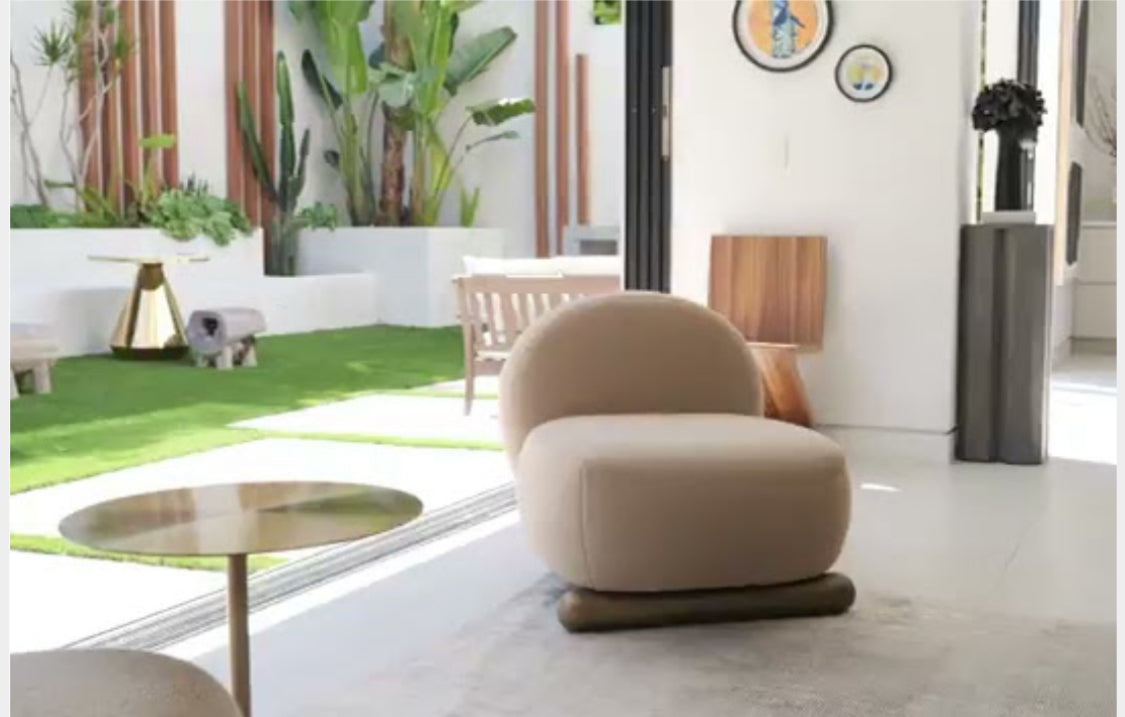 curved lounge chair