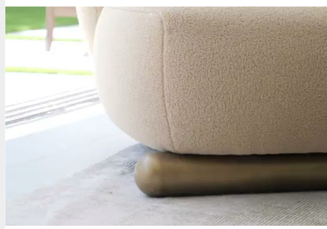 accent chair with bronze legs