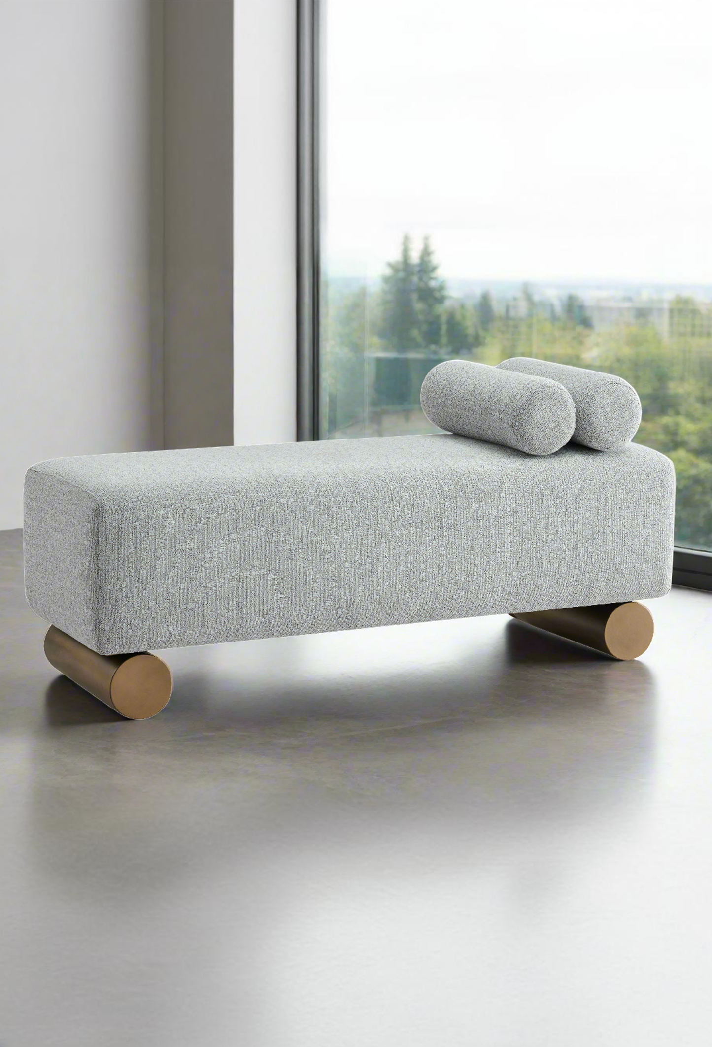 Milly modern gray bench