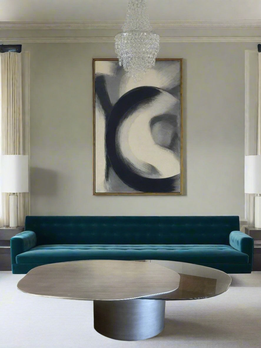 brushed silver table